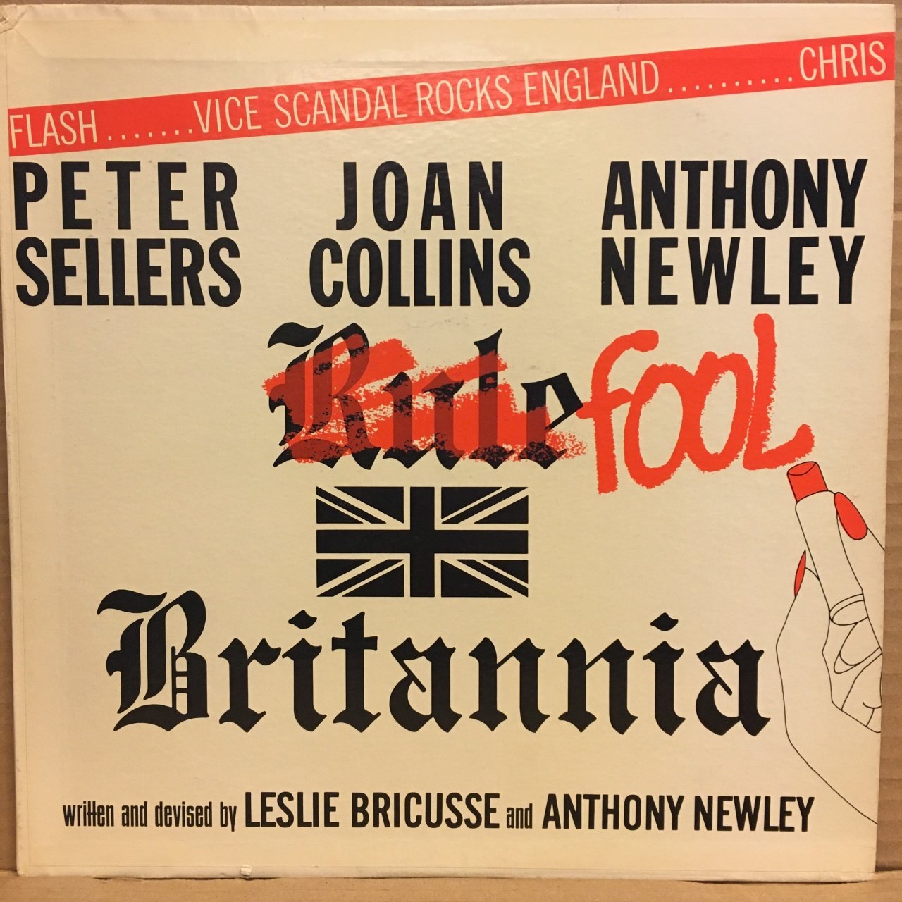 FOOL BRITANIA - PETER SELLERS JOAN COLLINS ANTHONY NEWLEY (1963) - LP NON-MUSIC COMEDY SIFIR PLAK