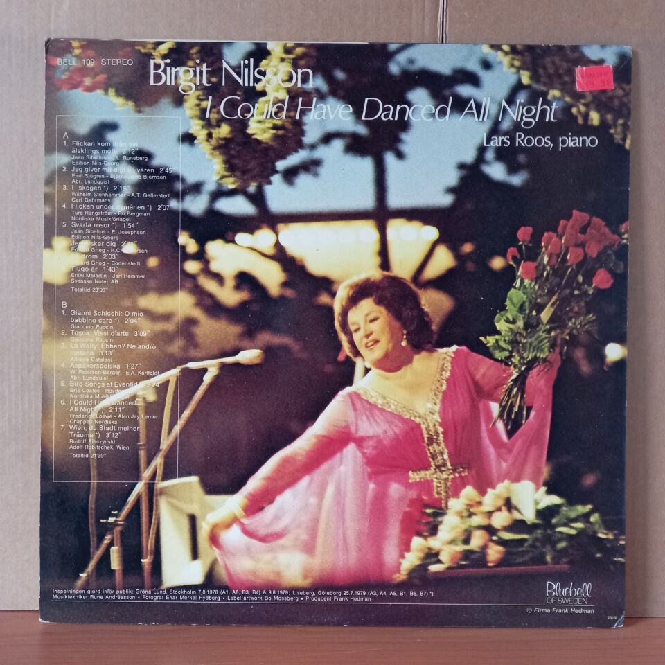 BIRGIT NILSSON – GRÖNA LUND & LISEBERG - I COULD HAVE DANCED ALL NIGHT (1979) - LP 2.EL PLAK