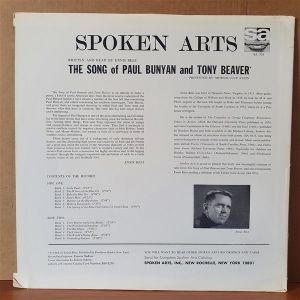 THE SONG OF PAUL BUNYAN AND TONY BEAVER / ENNIS REES - LP 2.EL PLAK
