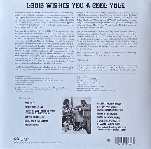 LOUIS ARMSTRONG - LOUIS WISHES YOU A COOL YULE (2022) - LP COMPILATION RED COLOURED SIFIR PLAK