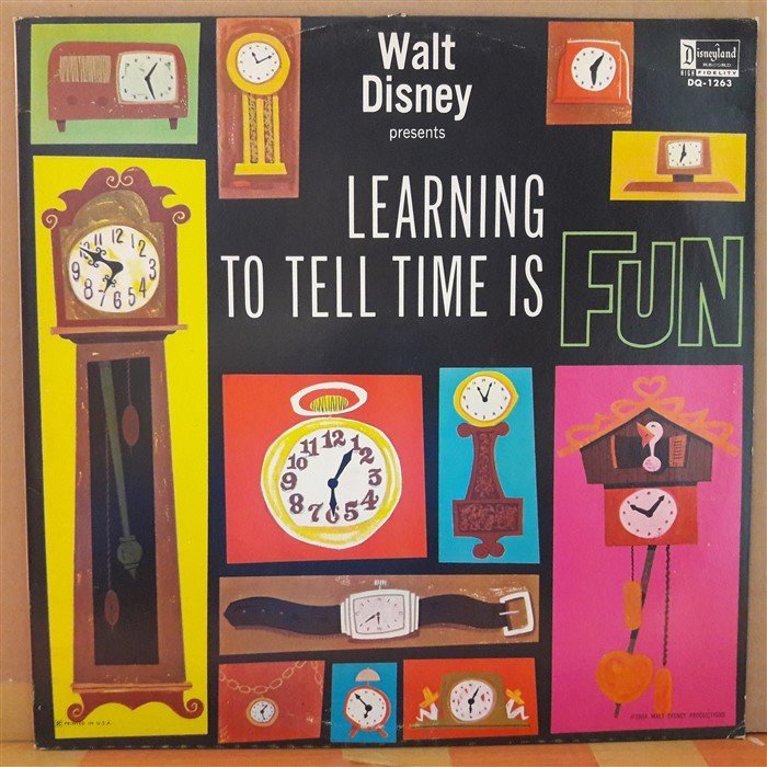 LEARNING TO TELL TIME IS FUN (1964) - WALT DISNEY - LP PLAK 2.EL