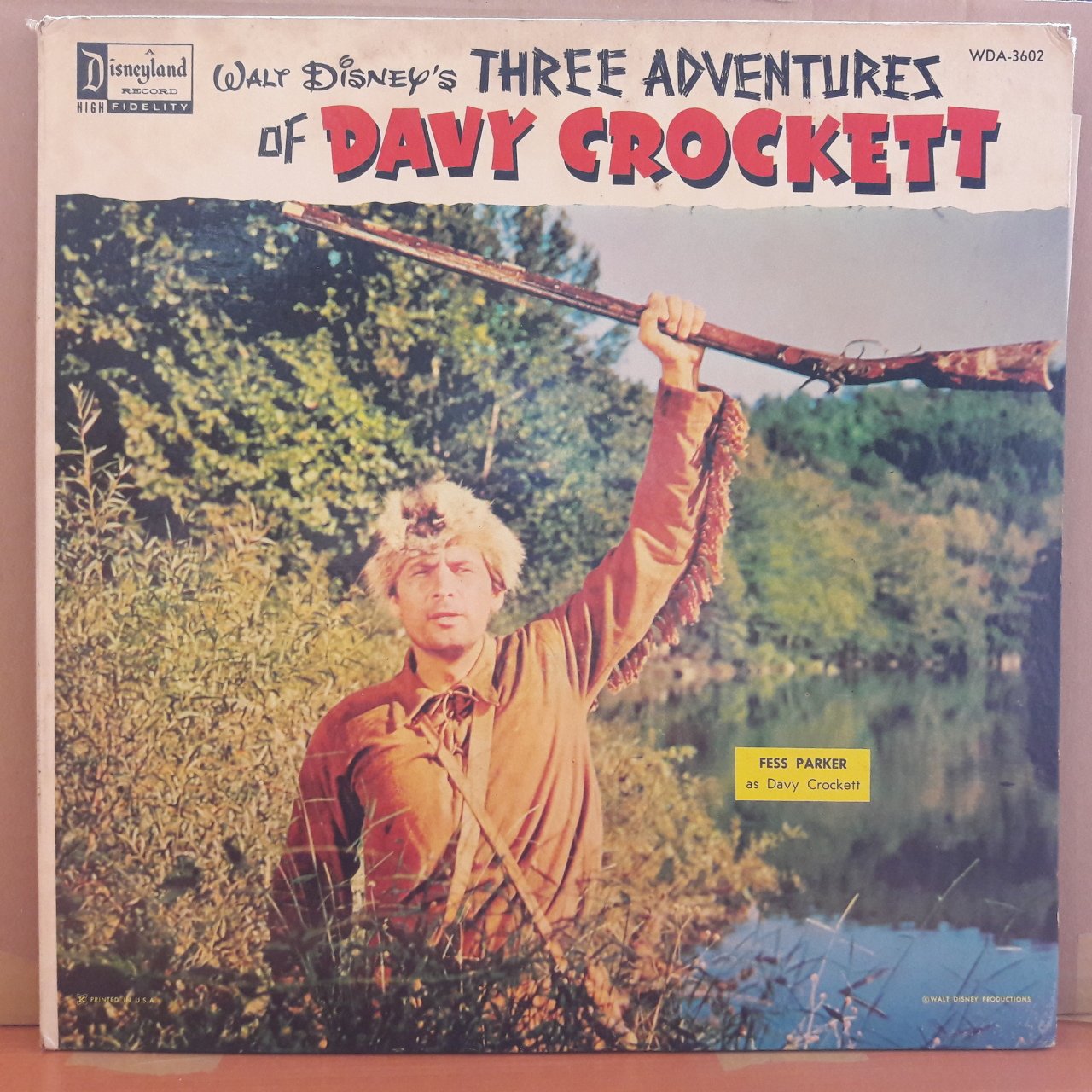 THREE ADVENTURES OF DAVY CROCKETT - WALT DISNEY - PLAK 2.EL