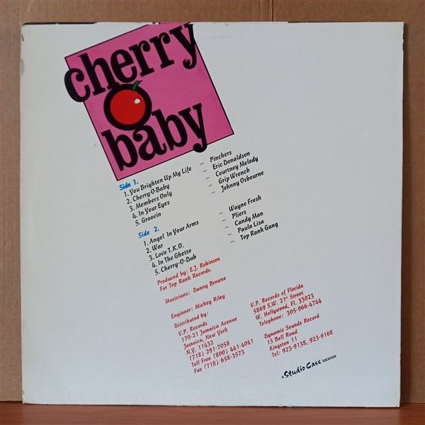 CHERRY O BABY / ERIC DONALDSON, PINCHERS, JOHNNY OSBOURNE, COURTNEY MELODY, CANDY MAN, PAULA LISA (1991) - LP 2.EL PLAK