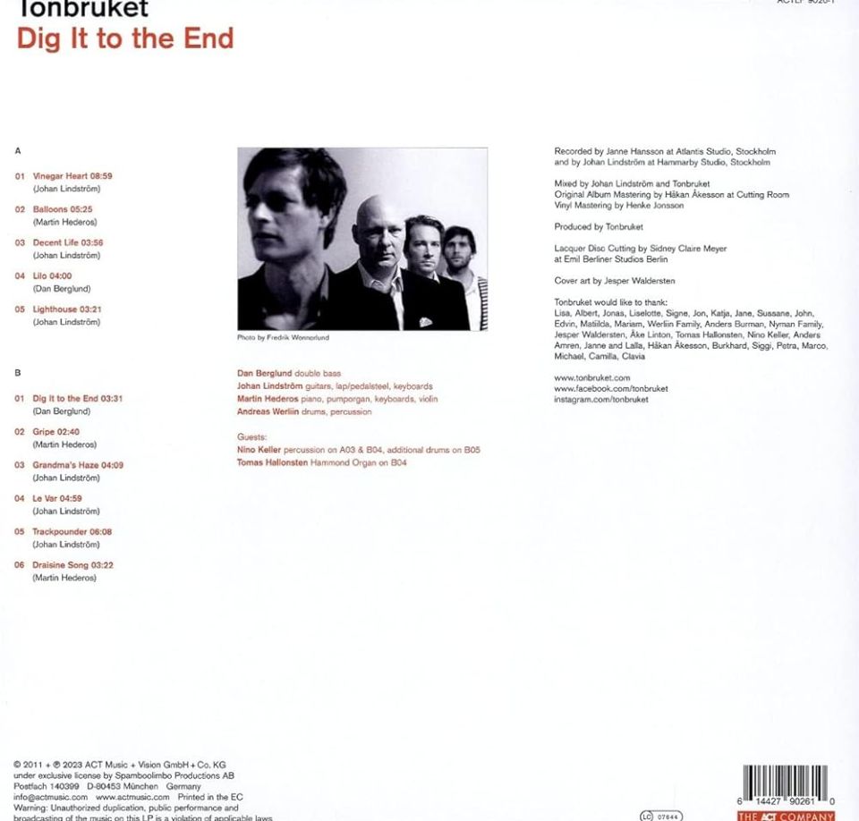 TONBRUKET – DIG IT TO THE END (2011) - LP ACT MUSIC 180GR 2023 EDITION SIFIR PLAK