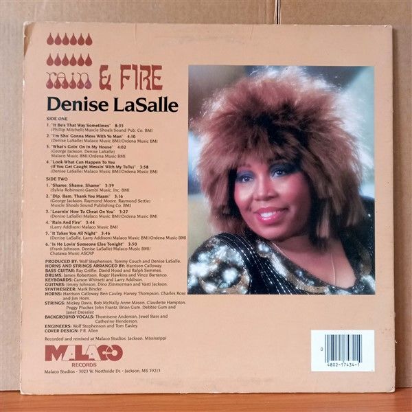 DENISE LASALLE – RAIN & FIRE (1986) - LP 2.EL PLAK