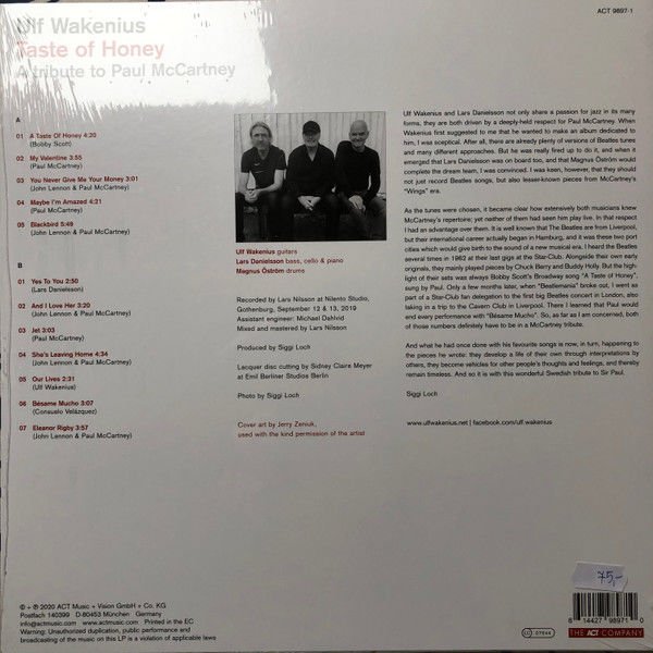 ULF WAKENIUS – TASTE OF HONEY (2020) - LP 180GR ACT MUSIC SIFIR PLAK
