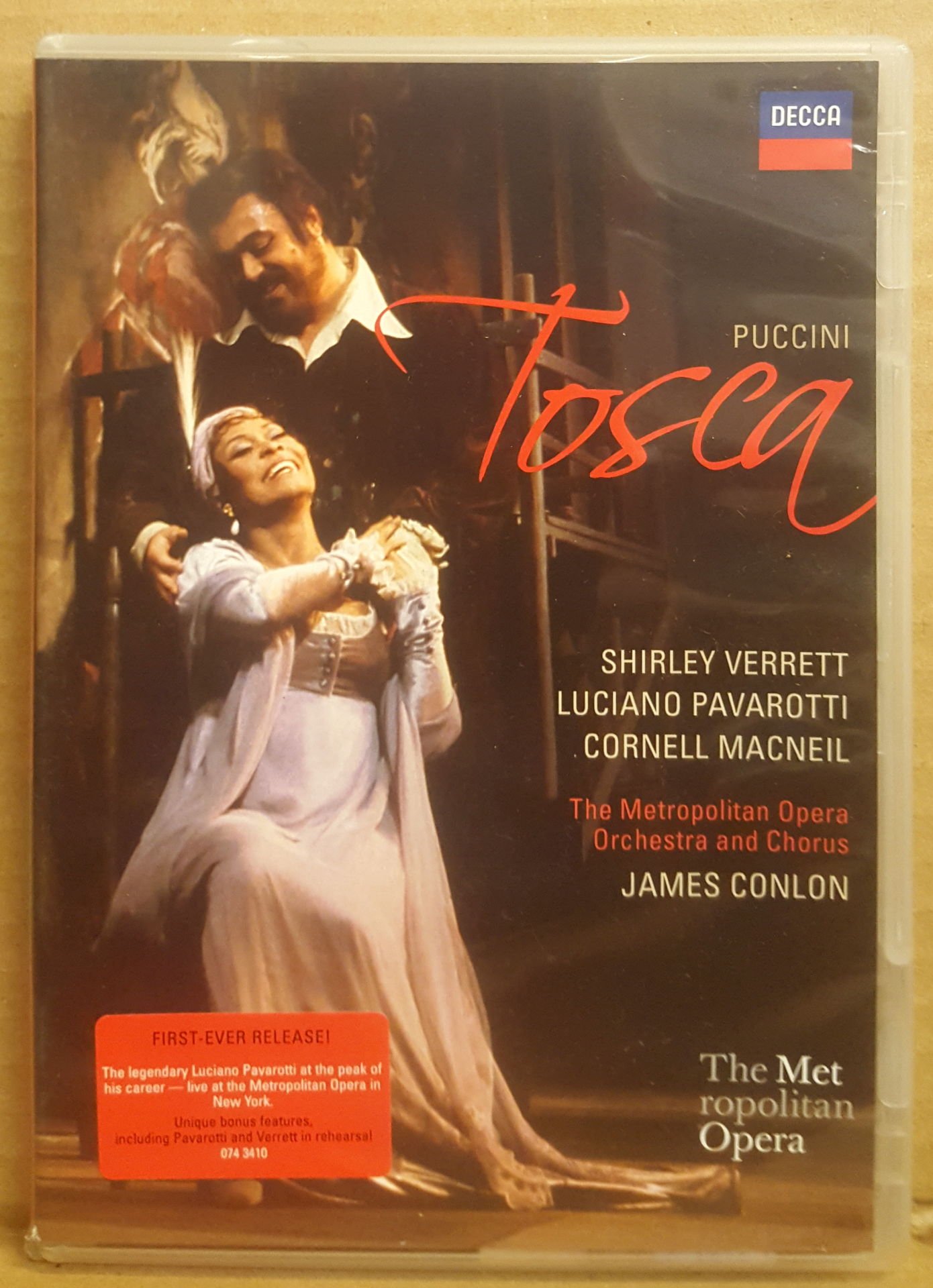 PUCCINI - TOSCA / SHIRLEY VERRETT LUICIANO PAVAROTTI METROPOLITAN OPERA (1978) - DVD 2010 EDITION 2.EL