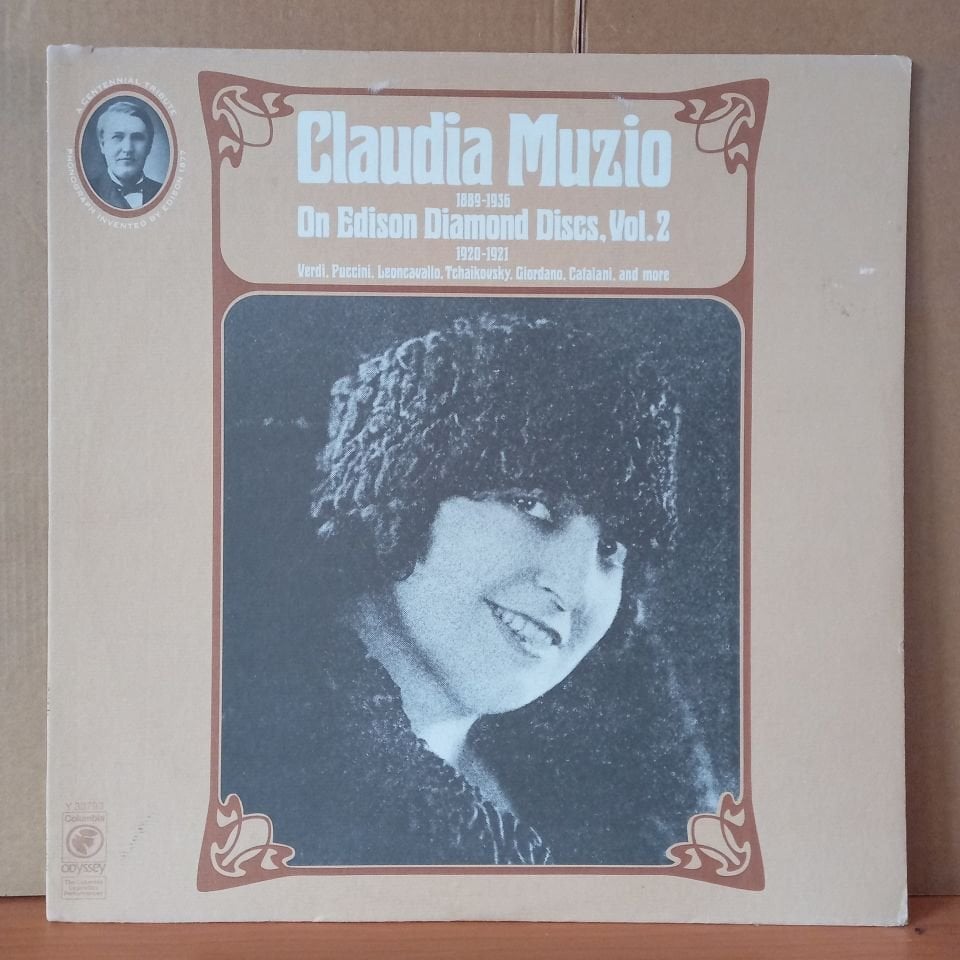 CLAUDIA MUZIO – ON EDISON DIAMOND DISCS, VOL. 2 1920-1921 (1976) - LP 2.EL PLAK
