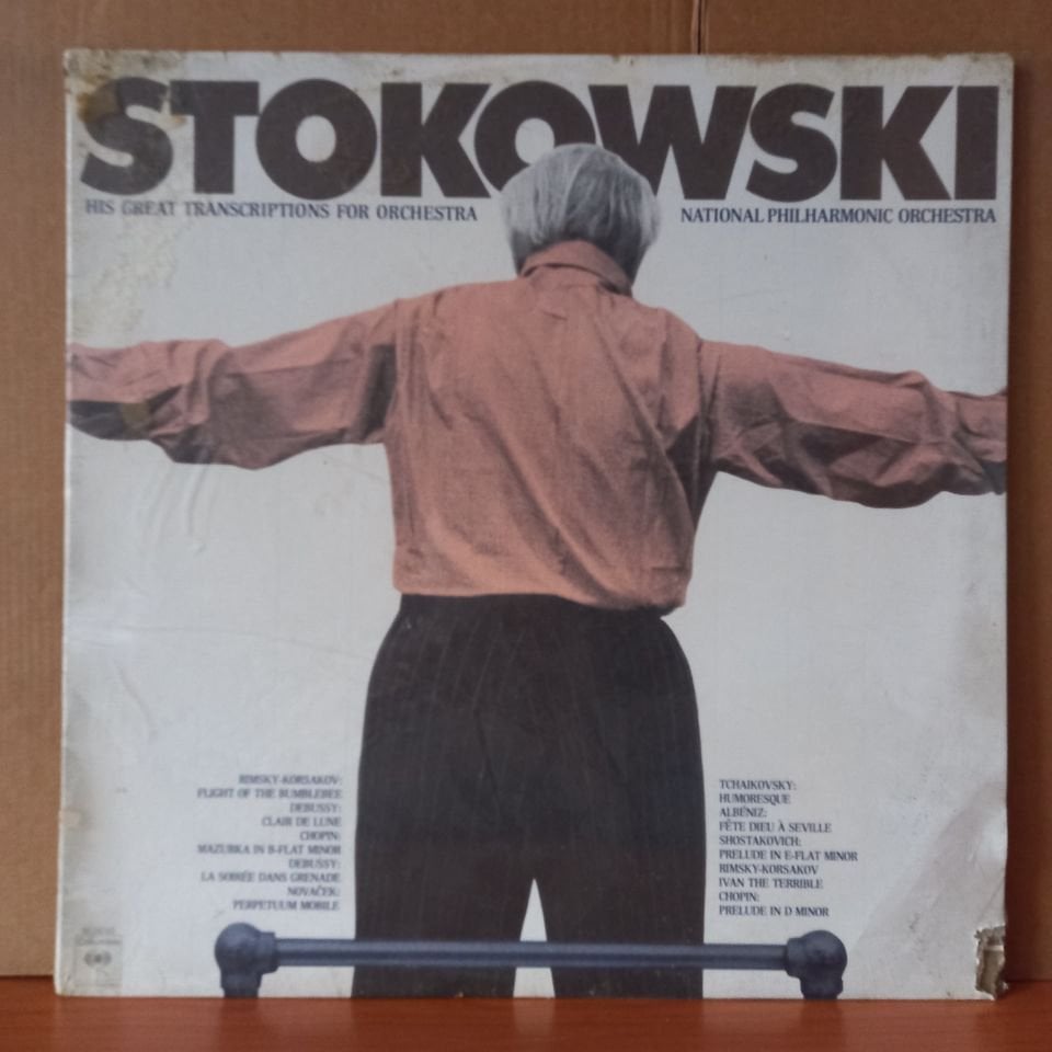 LEOPOLD STOKOWSKI, NATIONAL PHILHARMONIC ORCHESTRA – HIS GREAT TRANSCRIPTIONS FOR ORCHESTRA / RIMSKY-KORSAKOV, DEBUSSY, CHOPIN, ALBENIZ, SHOSTAKOVICH, NOVACEK (1977) - LP DÖNEM BASKISI SIFIR PLAK