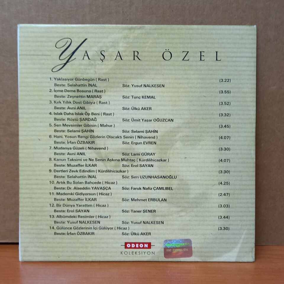 YAŞAR ÖZEL / TÜRK SANAT MÜZİĞİ SERİSİ (2008) - CD 2.EL