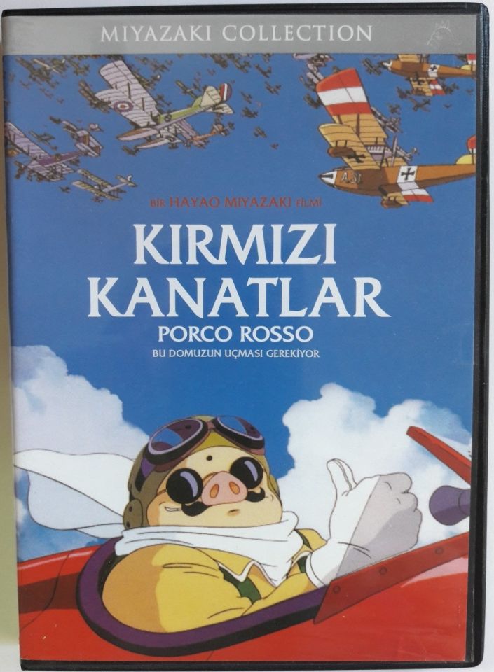 KIRMIZI KANATLAR - PORCO ROSSO - HAYAO MIYAZAKI - STUDIO GHIBLI ANİMASYONU - ANİME - DVD 2.EL