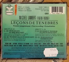 MICHEL LAMBERT - LEÇONS DE TENEBRES - 2CD BAROQUE,CHORAL 2.EL