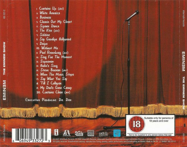 EMINEM – THE EMINEM SHOW (2002) - SPECIAL LIMITED EDITION CD+DVD AMBALAJINDA SIFIR