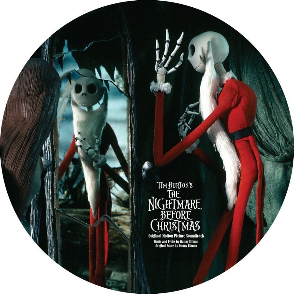 TIM BURTON'S NIGHTMARE BEFORE CHRISTMAS - SOUNDTRACK (1993) / MUSIC BY DANNY ELFMAN - 2LP 2014 REISSUE PICTURE DISC SIFIR PLAK