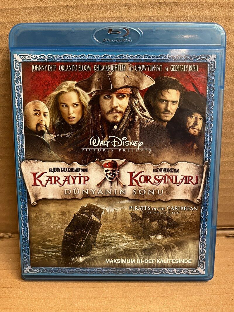 PIRATES OF THE CARIBBEAN 3 AT WORLD'S END - KARAYİP KORSANLARI 3 DÜNYANIN SONU - JOHNNY DEPP - BLU-RAY 2.EL