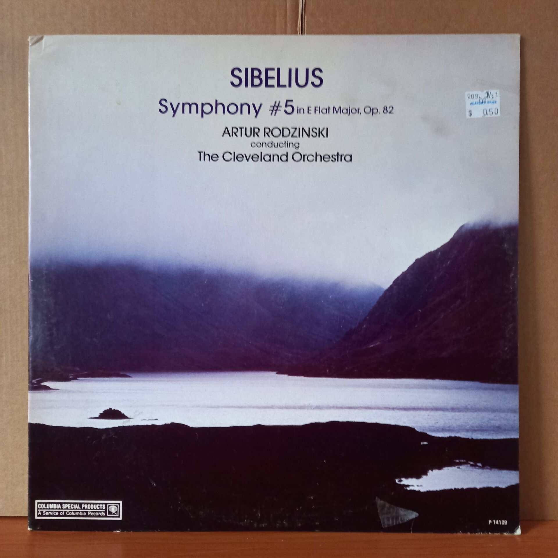 SIBELIUS: SYMPHONY #5 IN E FLAT MAJOR, OP. 82 / ARTUR RODZINSKI CONDUCTING THE CLEVELAND ORCHESTRA - LP 2.EL PLAK