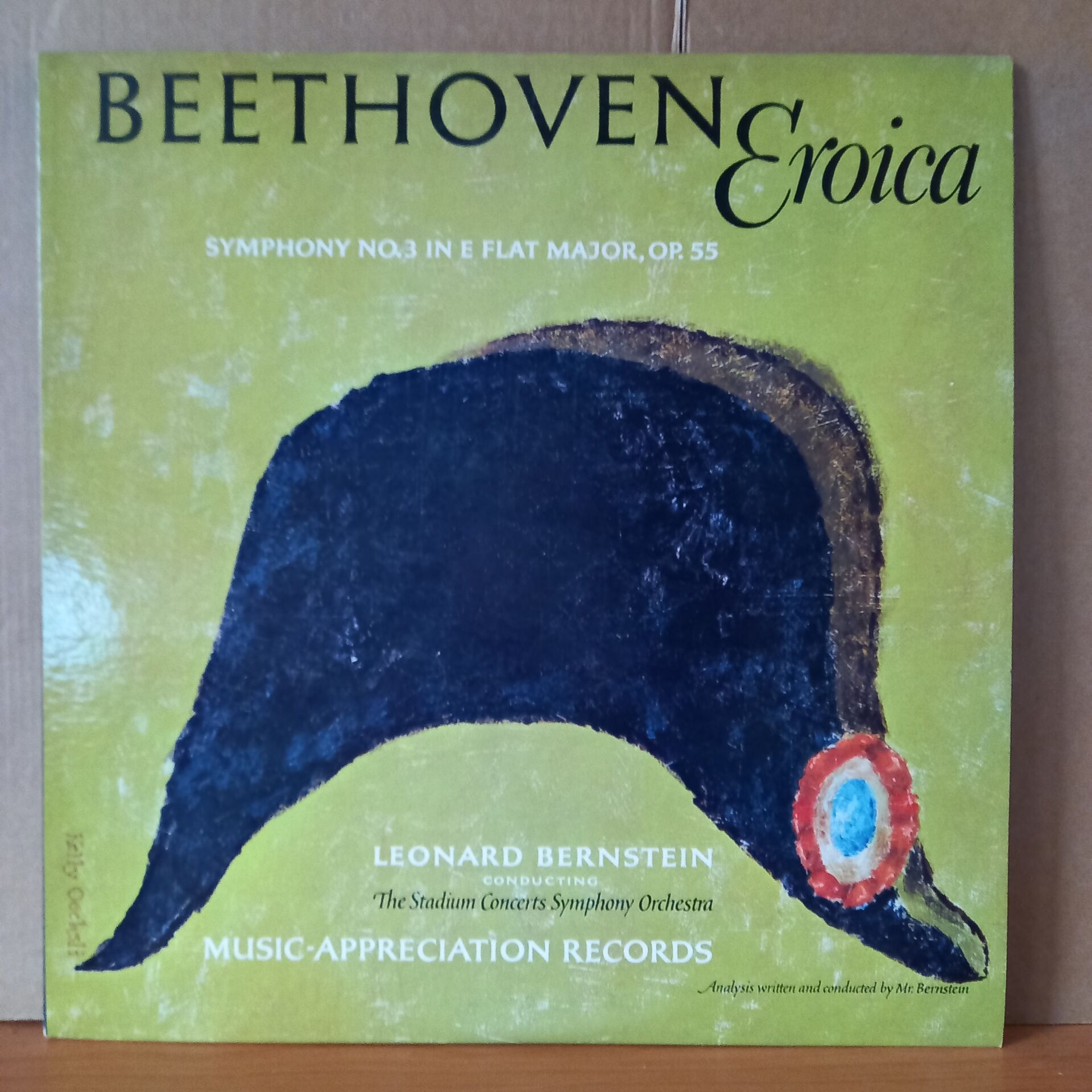 BEETHOVEN: SYMPHONY NO. 3 IN E FLAT MAJOR OP. 55, ''EROICA'' / LEONARD BERNSTEIN, THE STADIUM SYMPHONY ORCHESTRA OF NEW YORK (1956) - LP + 10 INCH 2.EL PLAK