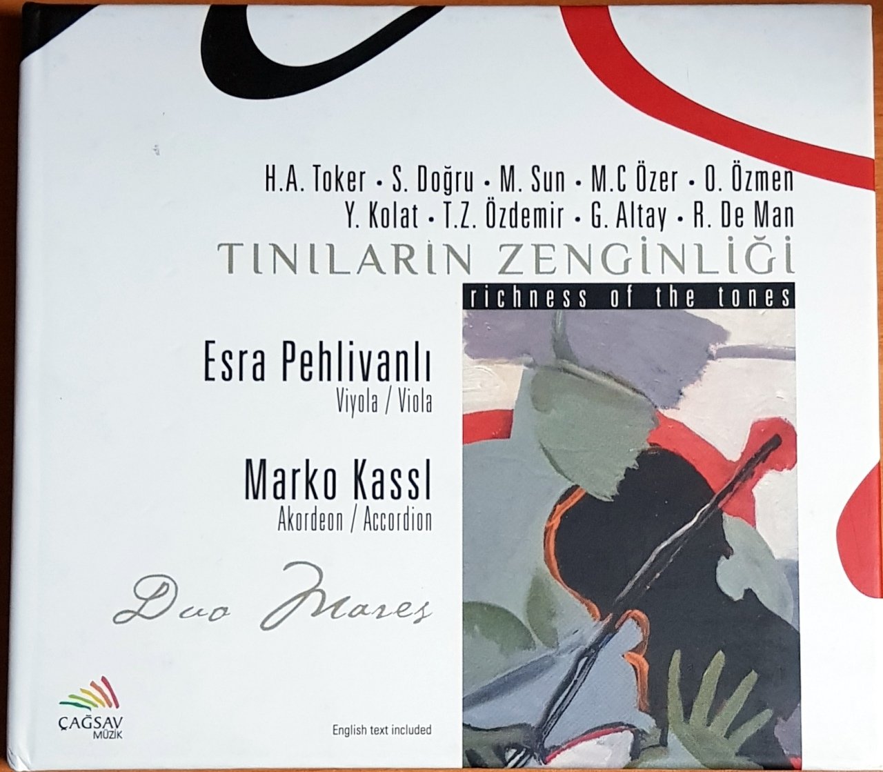 TINILARIN ZENGİNLİĞİ / DUO MARES: ESRA PEHLİVANLI, MARKO KASSL (2012) ÇAĞSAV MÜZİK CD 2.EL