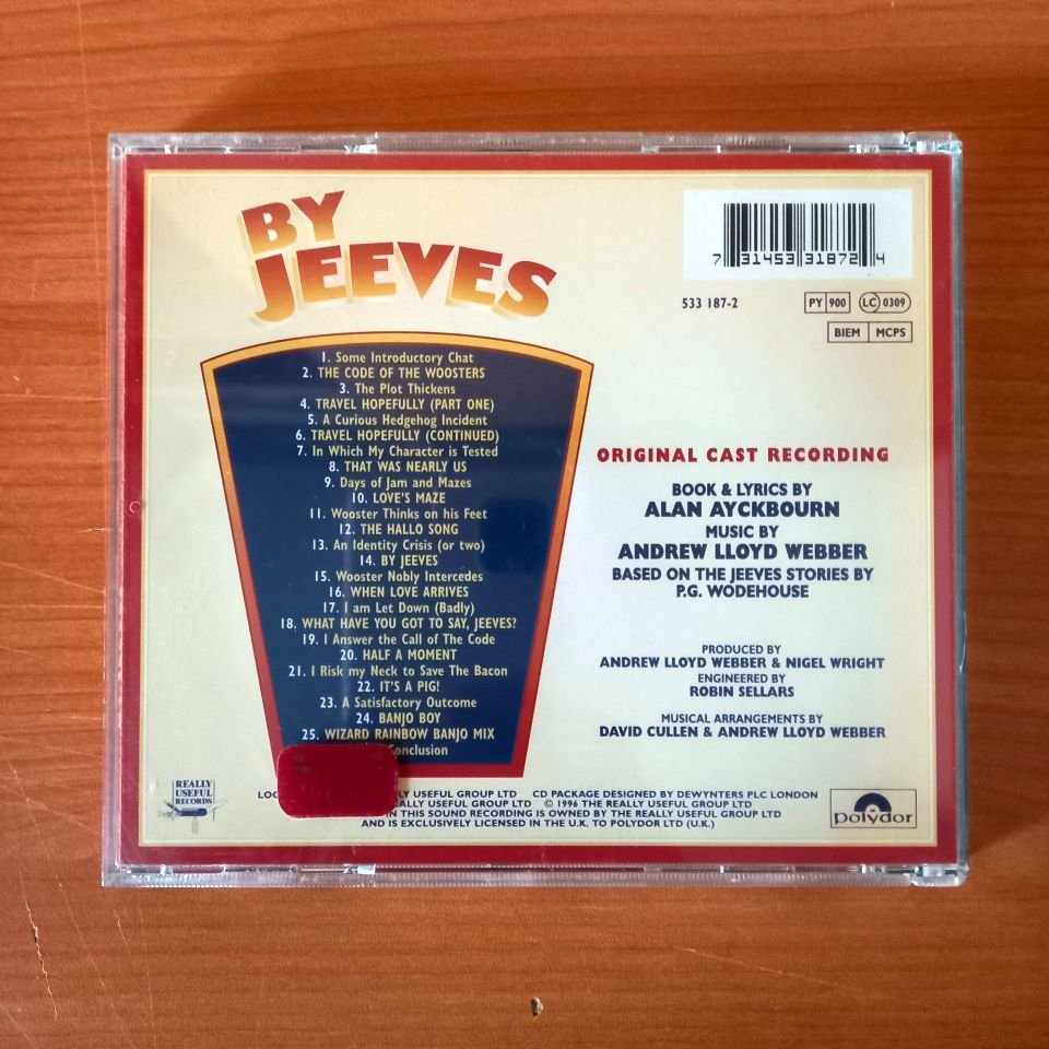 BY JEEVES / ORIGINAL CAST RECORDING / ANDREW LLOYD WEBBER & ALAN AYCKBOURN (1996) - CD 2.EL