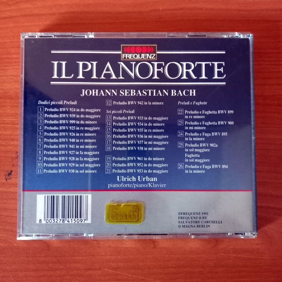 J.S. BACH: DODICI PICCOLI PRELUDI, SEI PICCOLI PRELUDI, PRELUDI E FUGHETTE / ULRICH URBAN (1991) - CD 2.EL