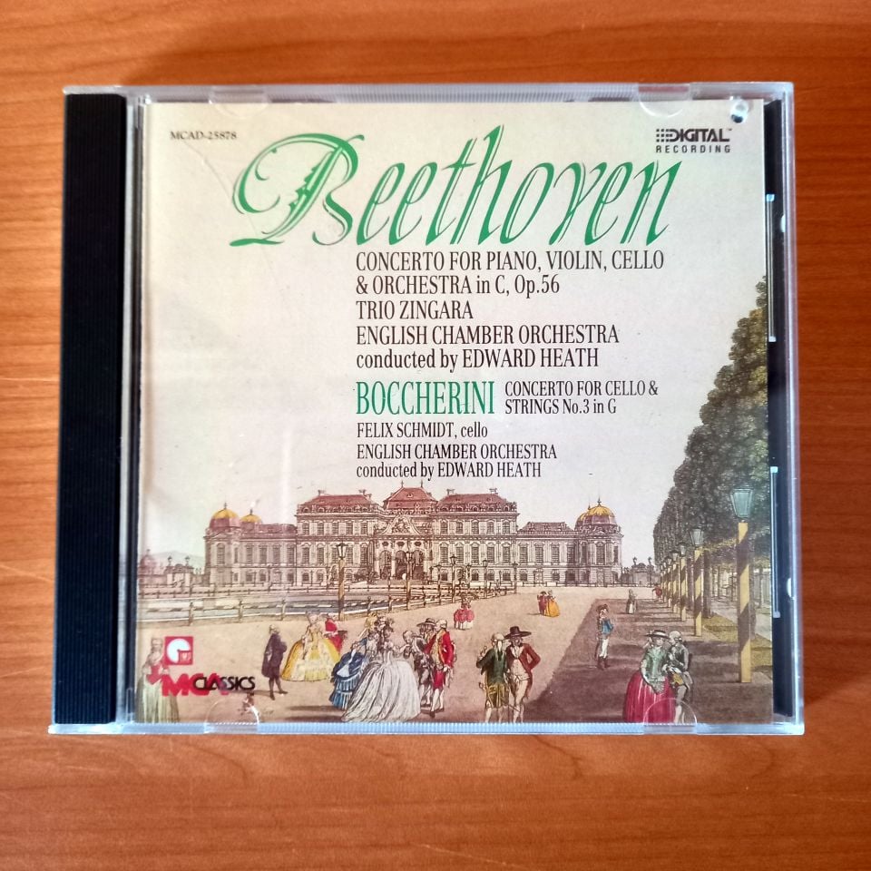 BEETHOVEN: CONCERTO FOR PIANO, VIOLIN, CELLO & ORCHESTRA IN C, OP.56 / TRIO ZINGARA, ENGLISH CHAMBER ORCHESTRA, EDWARD HEATH / BOCCHERINI: CONCERTO FOR CELLO & STRINGS NO.3 IN G (1989) - CD 2.EL