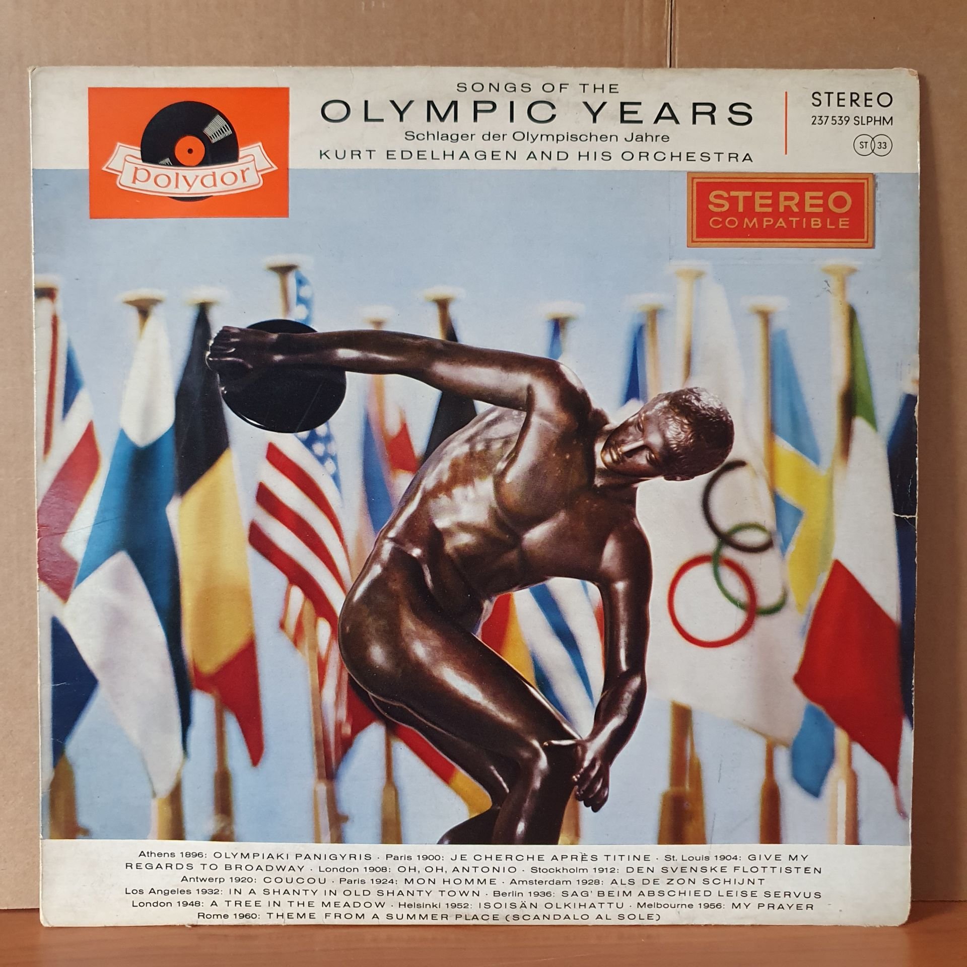 SONGS OF THE OLYMPIC YEARS / KURT EDELHAGEN AND HIS ORCHESTRA (1960) - LP 2.EL PLAK