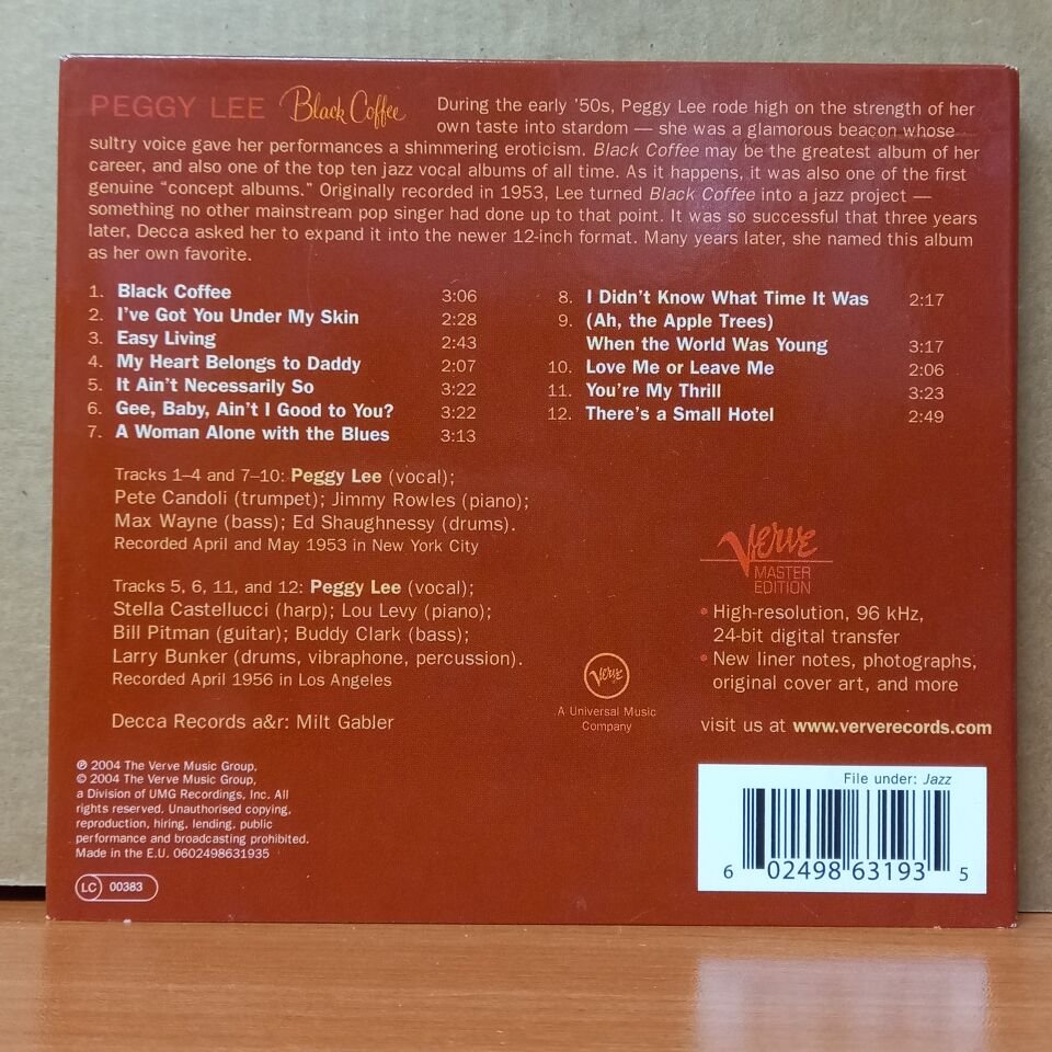 PEGGY LEE - BLACK COFFEE (2004) - CD 2.EL