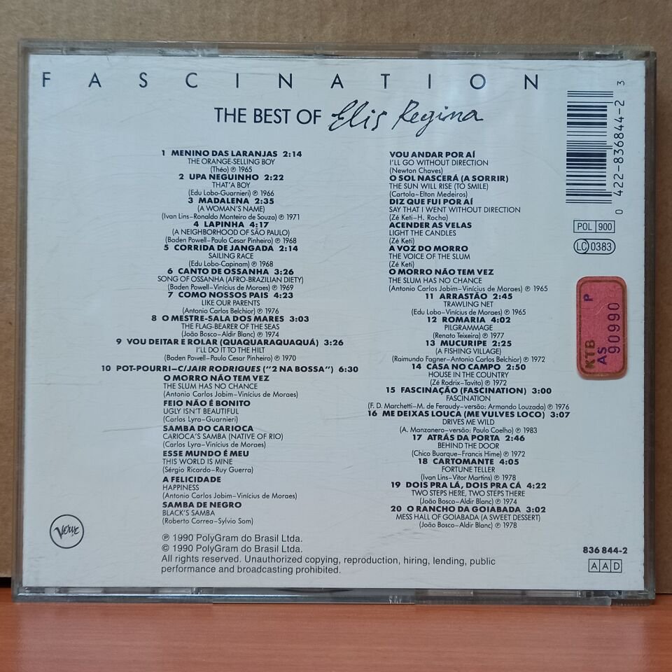 ELIS REGINA – FASCINATION / THE BEST OF ELIS REGINA (1990) - CD 2.EL