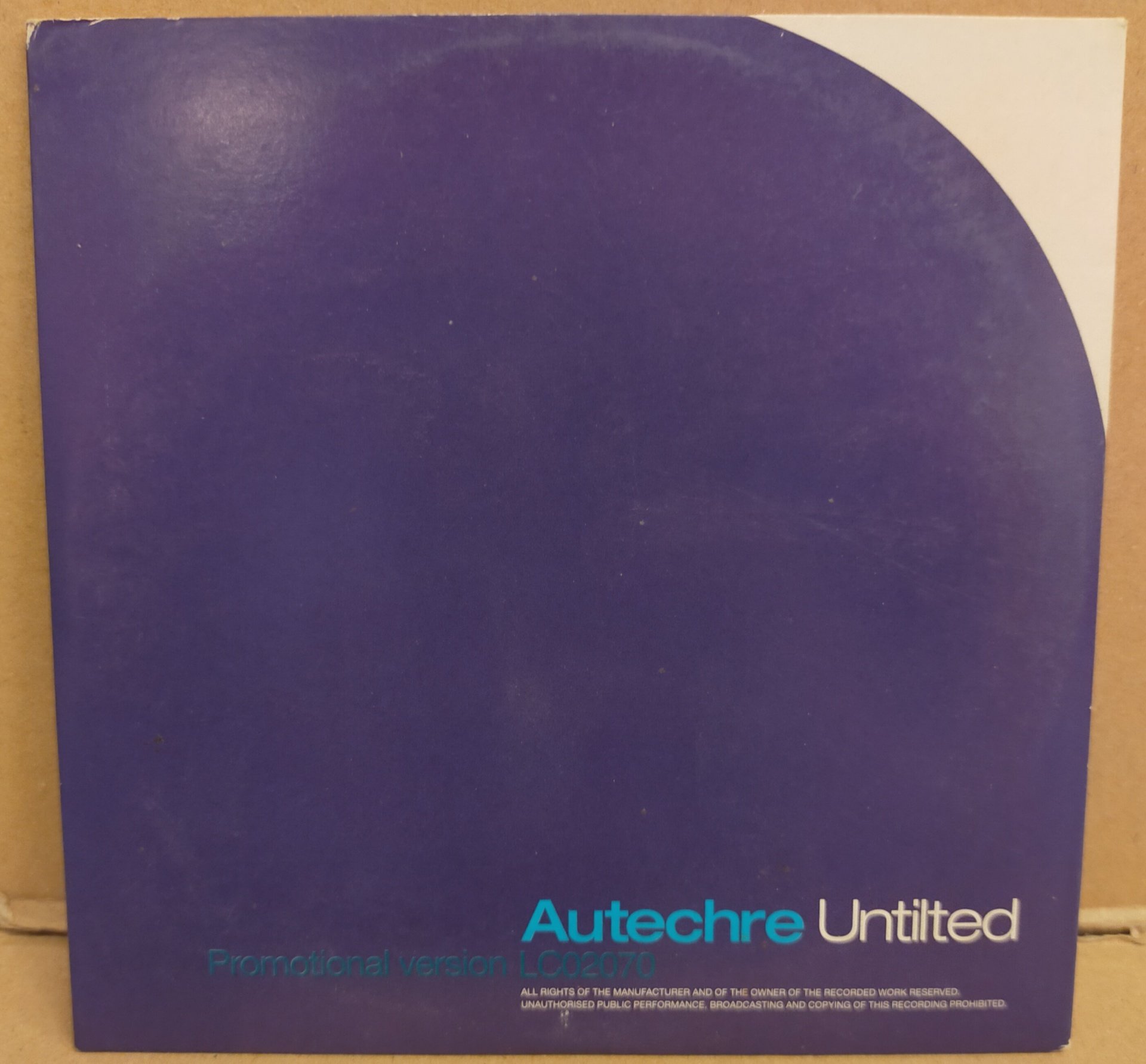 AUTECHRE - UNTITLED / PROMOTIONAL VERSION (2005) - CARDSLEEVE CD 2.EL