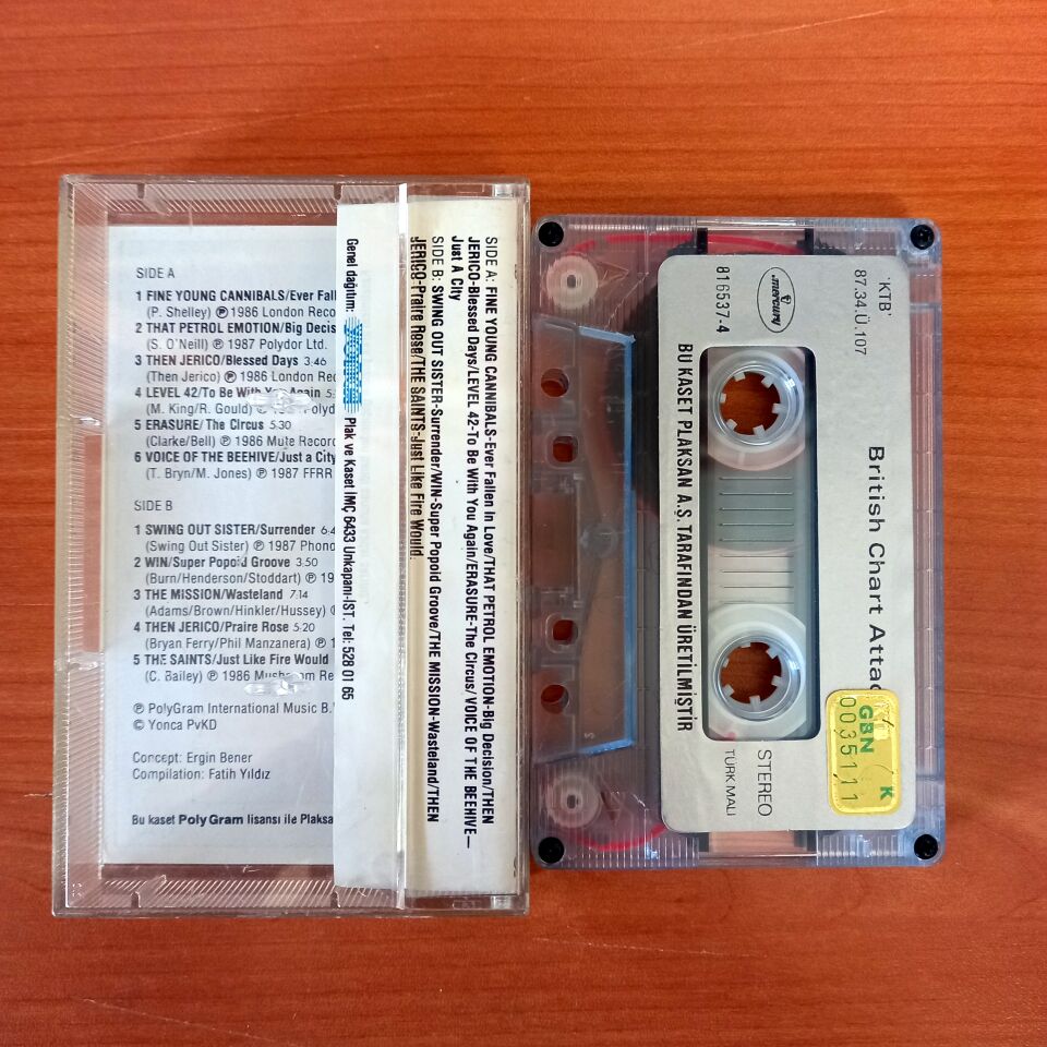 BRITISH CHART ATTACK 2 / FINE YOUNG CANNIBALS, LEVEL 42, ERASURE, THE MISSION, SWING OUT SISTERS (1987) - KASET 2.EL