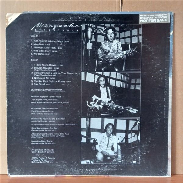 MOONQUAKE – STAR STRUCK (1975) - LP 2.EL PLAK
