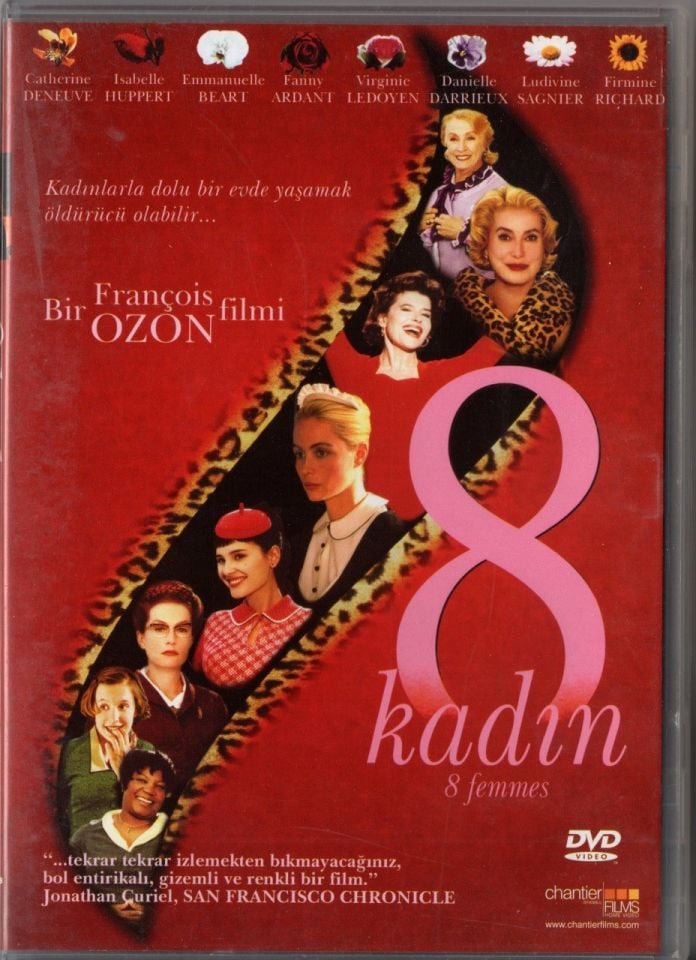 8 KADIN - 8 FEMMES - FANNY ARDANT - CATHERINE DENEUVE - ISABELLE HUPPERT - VIRGINIE LEDOYEN - FRANÇOIS OZON - DVD AMBALAJINDA SIFIR