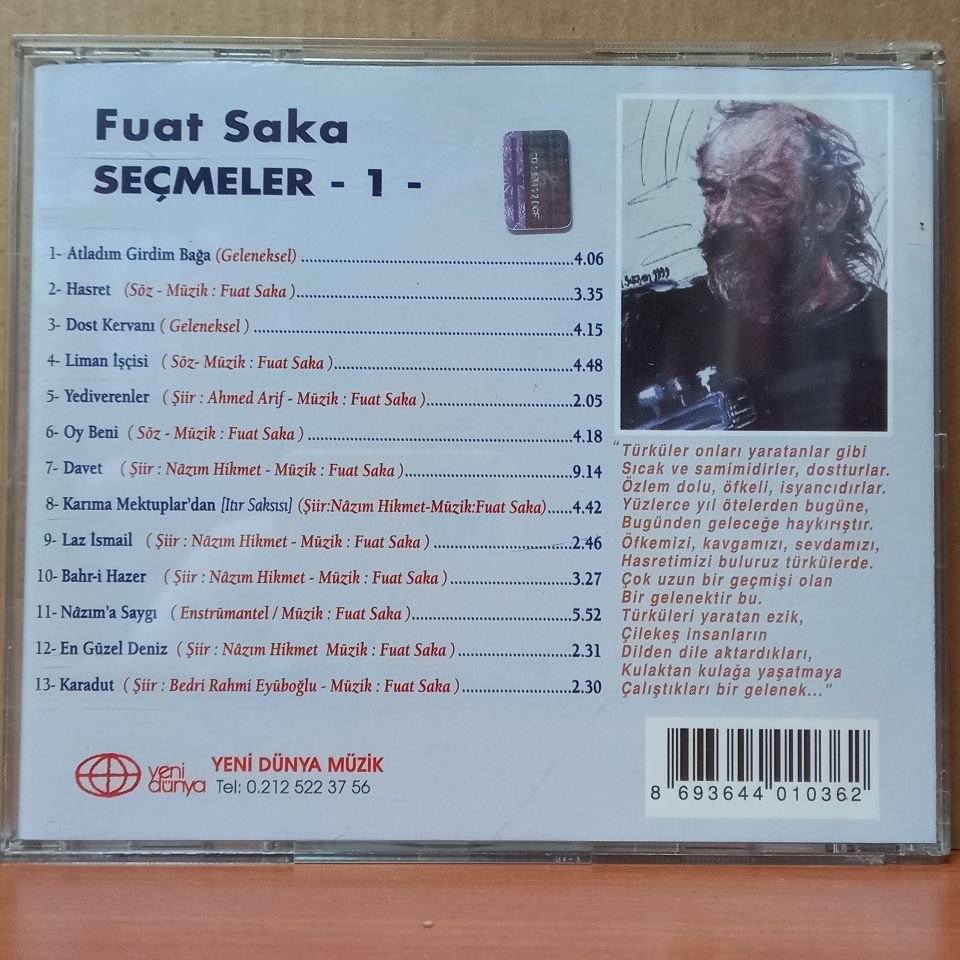 FUAT SAKA - SEÇMELER 1 (1999) - CD 2.EL