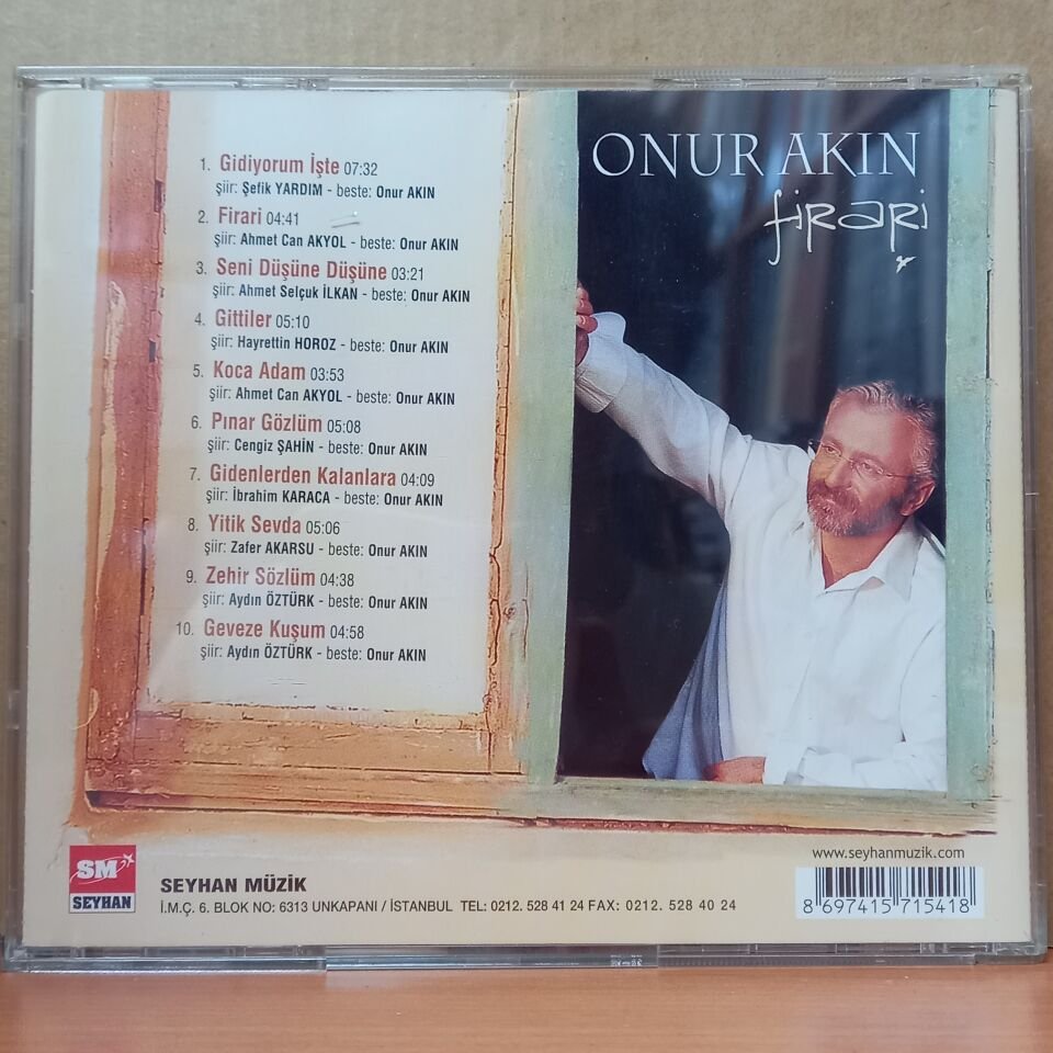 ONUR AKIN - FİRARİ (2003) - CD 2.EL