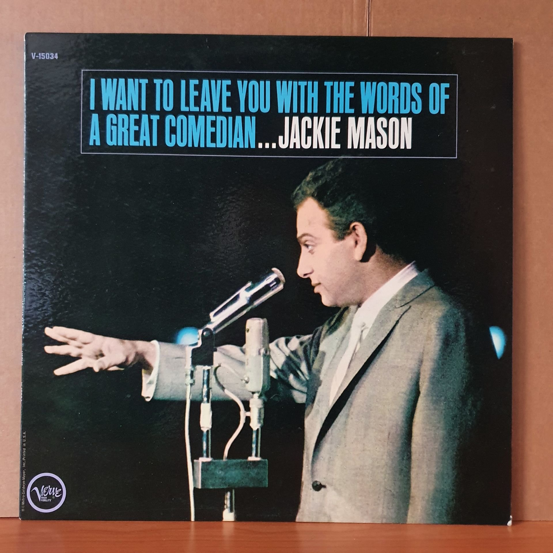 JACKIE MASON - I WANT TO LEAVE YOU WITH THE WORDS OF A GREAT COMEDIAN (1963) - LP 2.EL PLAK