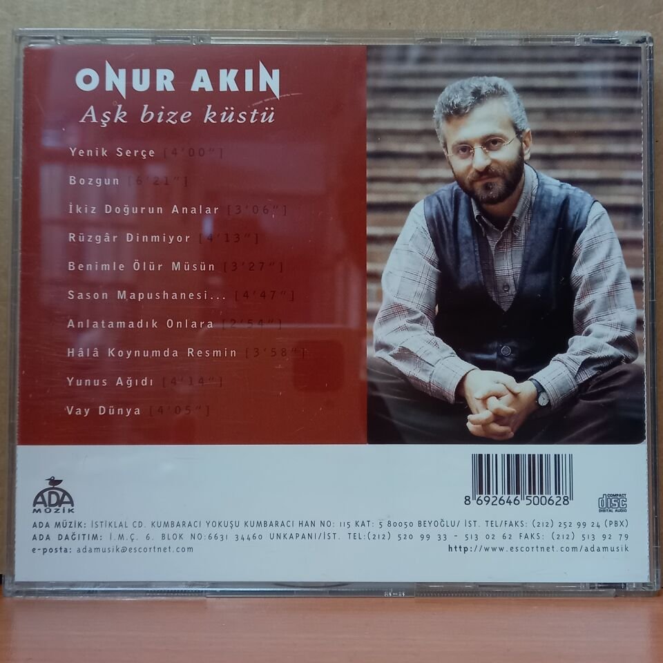 ONUR AKIN - AŞK BİZE KÜSTÜ - CD 2.EL