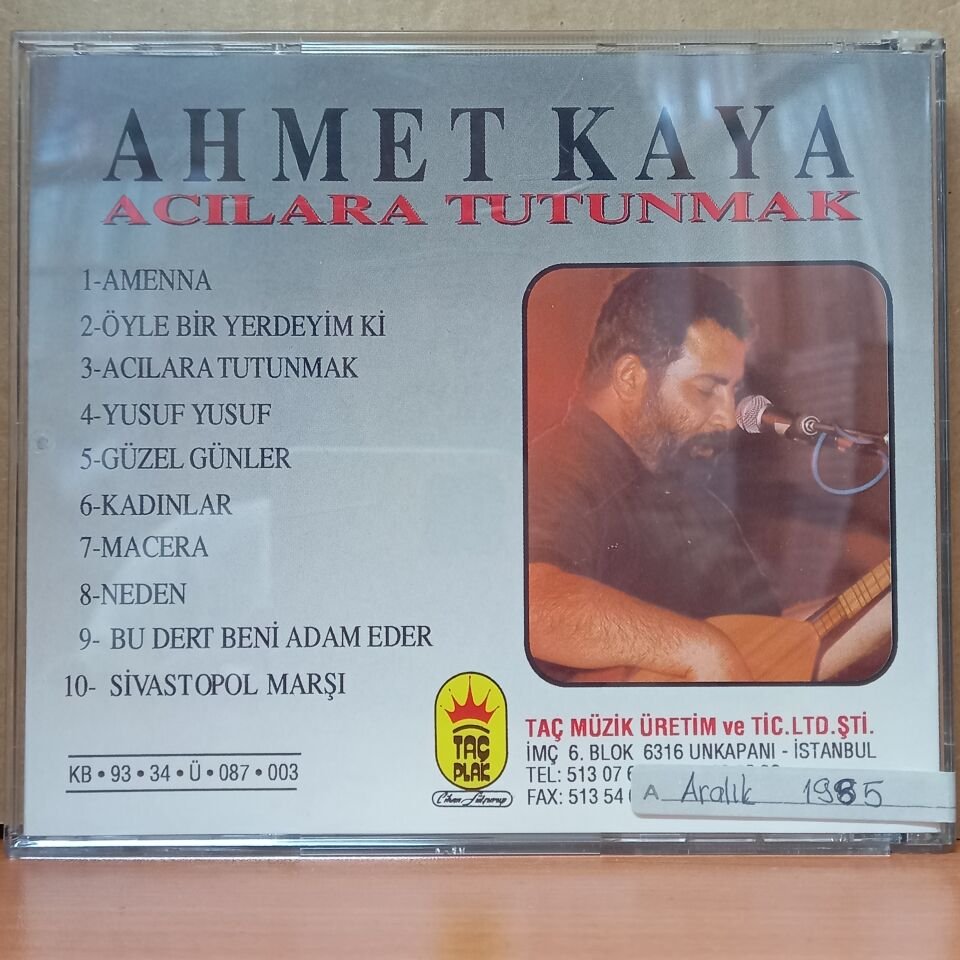 AHMET KAYA - ACILARA TUTUNMAK (1993) - CD 2.EL