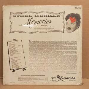 ETHEL MERMAN - MEMORIES (1955) - LP DÖNEM BASKI SIFIR PLAK