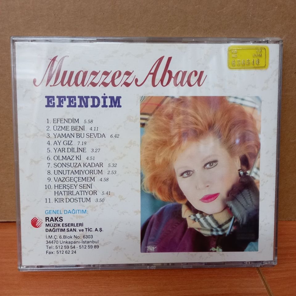 MUAZZEZ ABACI - EFENDİM (1992) - CD RAKS MÜZİK 2.EL