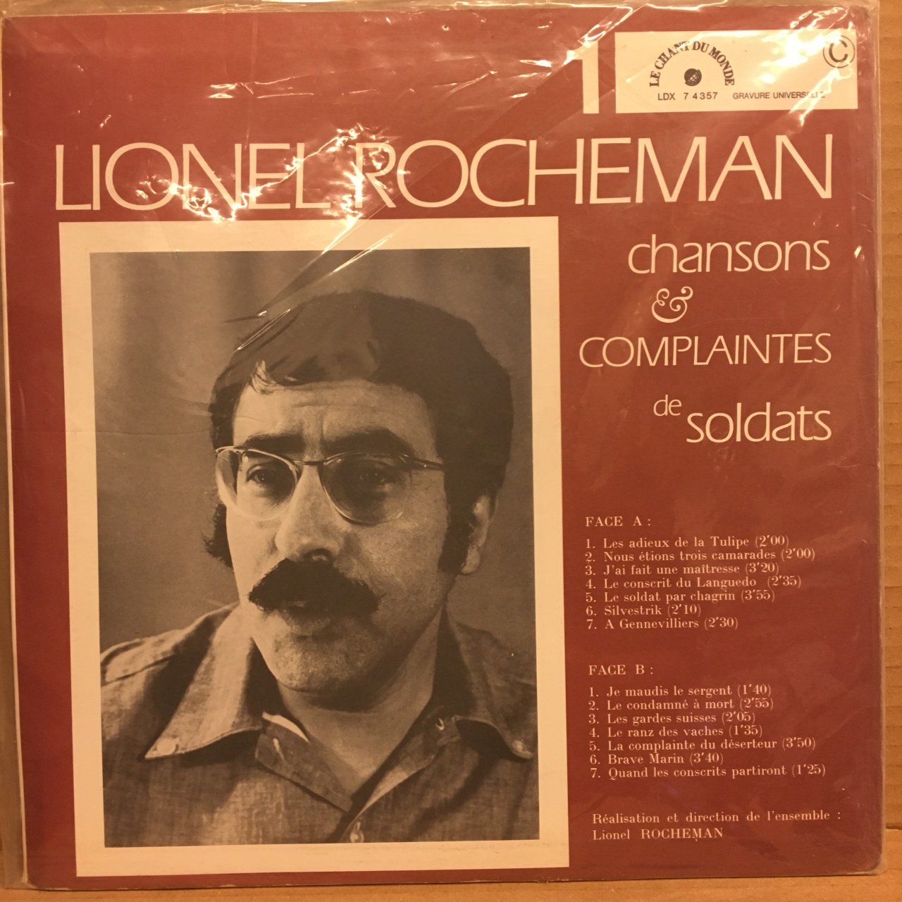 LIONEL ROCHEMAN - CHANSONS ET COMPLAINTES DE SOLDATS 2.EL PLAK