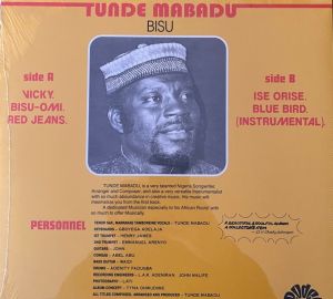 TUNDE MABADU & HIS SUNRISE – BISU (1978) - LP 2022 SIFIR PLAK