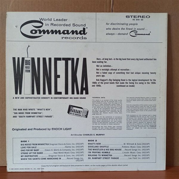BOB HAGGART AND HIS ORCHESTRA – BIG NOISE FROM WINNETKA (1963) - LP 2.EL PLAK