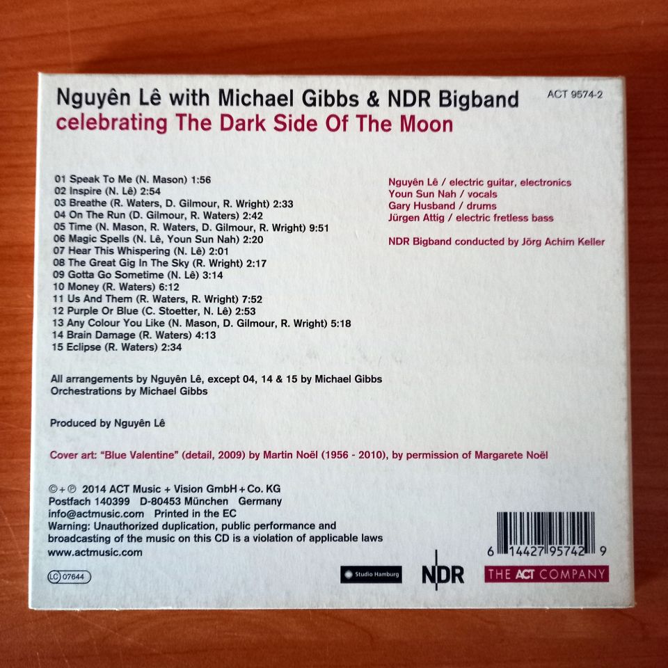 NGUYEN LE WITH MICHAEL GIBBS & NDR BIG BAND – CELEBRATING THE DARK SIDE OF THE MOON (2014) - CD 2.EL