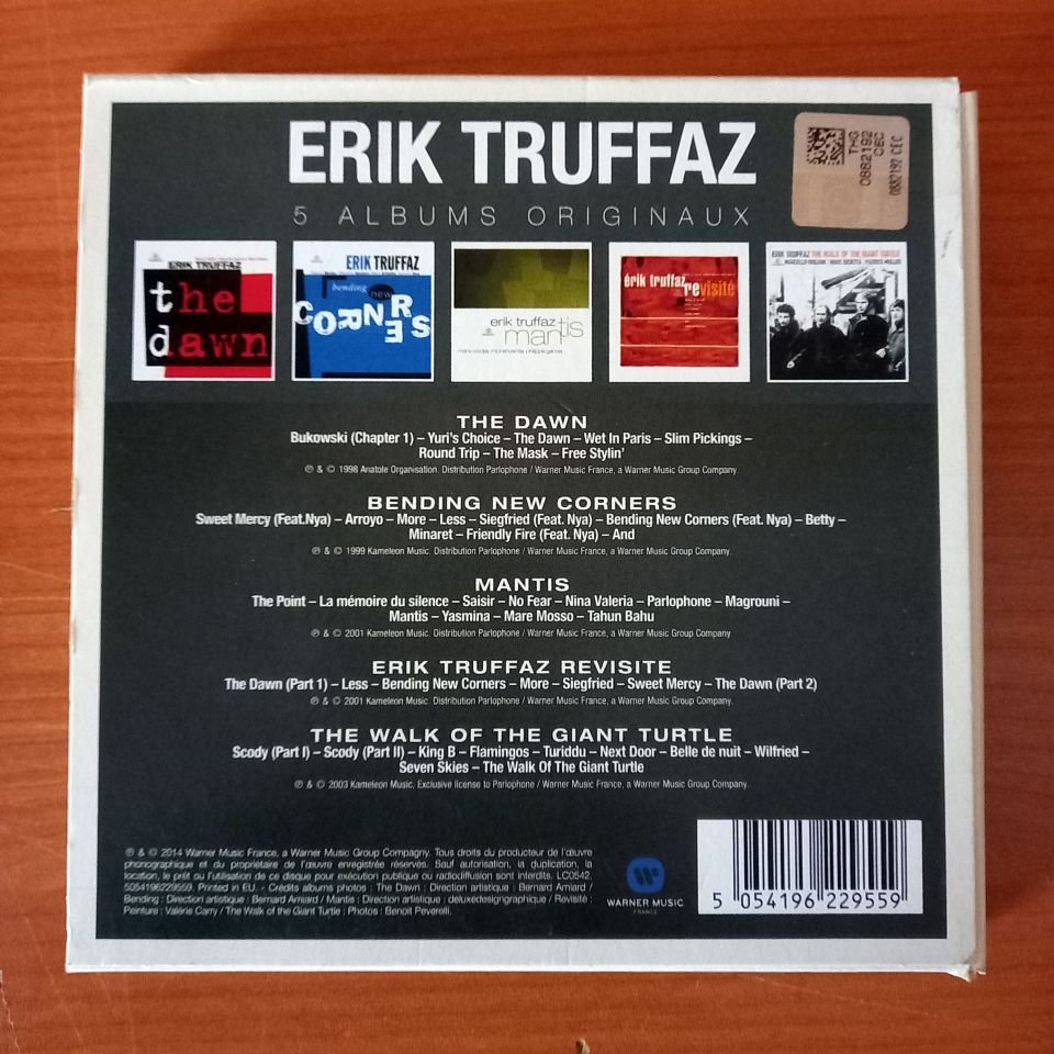 ERIK TRUFFAZ – 5 ALBUMS ORIGINAUX / THE DAWN, BENDING NEW CORNERS, MANTIS, REVISITE, THE WALK OF THE GIANT TURTLE (2014) - 5CD 2.EL