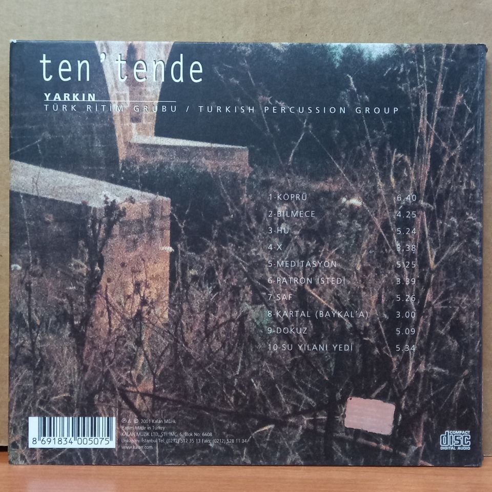 YARKIN TÜRK RİTİM GRUBU – TEN' TENDE (2001) - CD 2.EL
