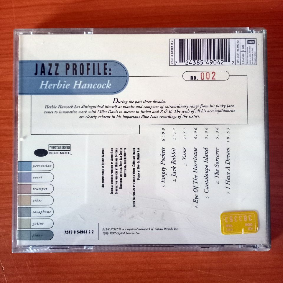 HERBIE HANCOCK – JAZZ PROFILE: HERBIE HANCOCK (1997) - CD 2.EL