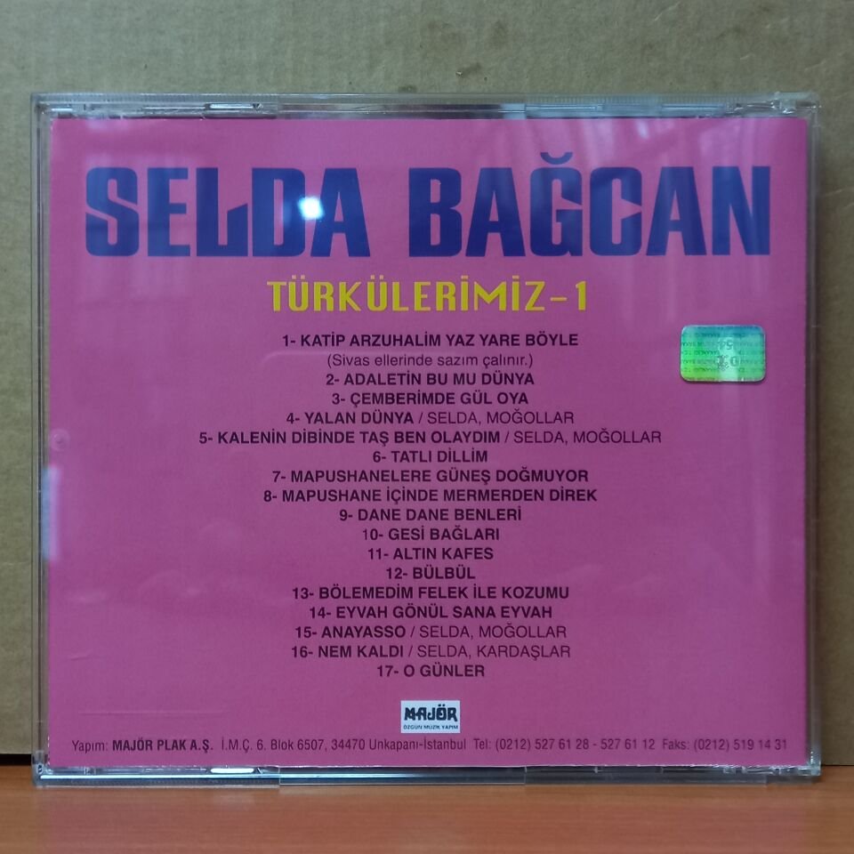 SELDA BAĞCAN - TÜRKÜLERİMİZ 1 (1995) - CD 2.EL