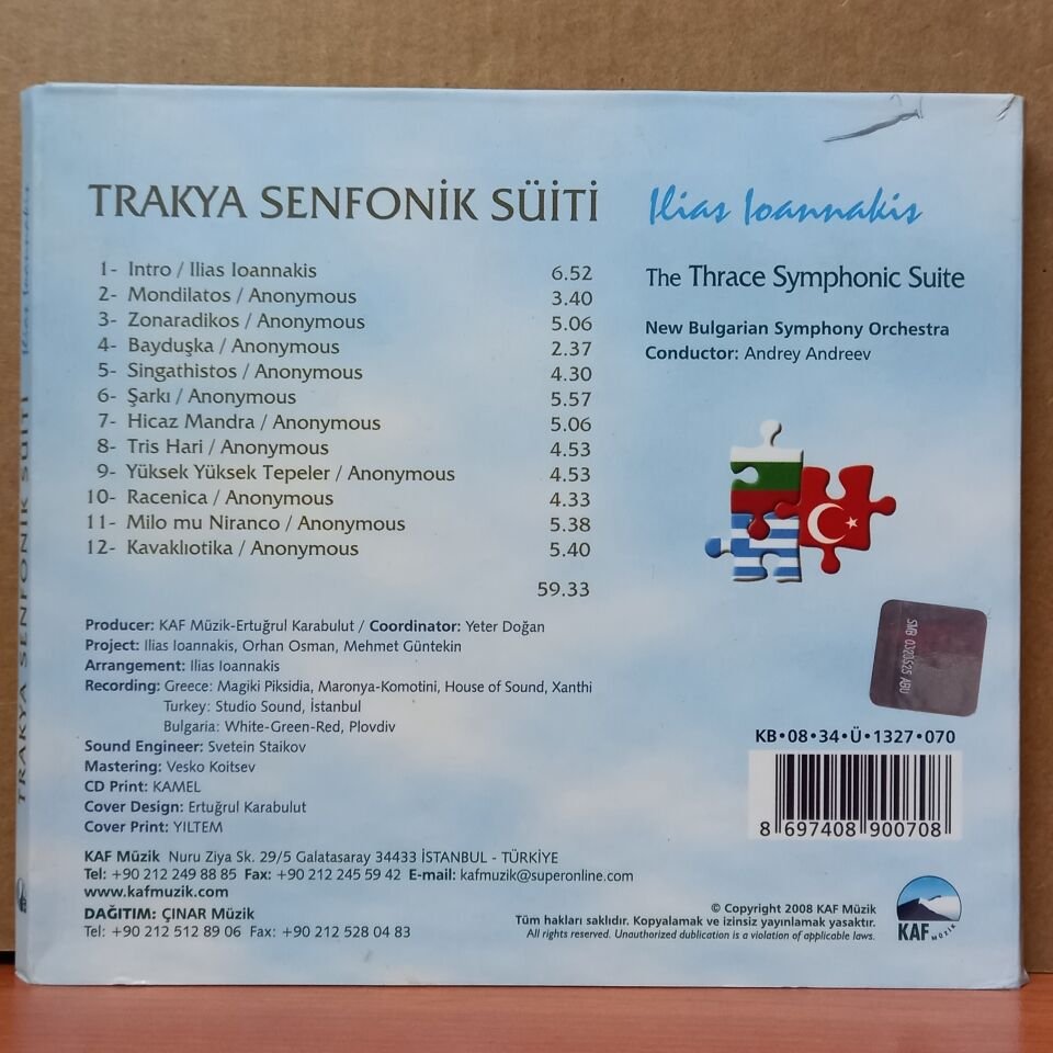 TRAKYA SENFONİK SÜİTİ - ILIAS IOANNAKIS (2008) - CD 2.EL
