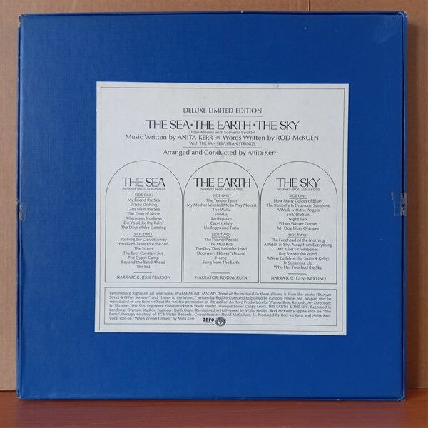 ANITA KERR • ROD MCKUEN • THE SAN SEBASTIAN STRINGS – THE SEA • THE EARTH • THE SKY (1975) - 3LP BOX SET 2.EL PLAK