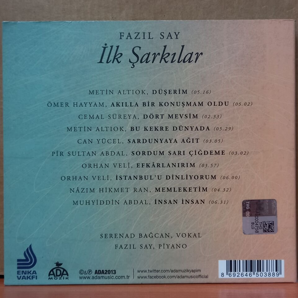 FAZIL SAY – İLK ŞARKILAR (2013) - CD 2.EL